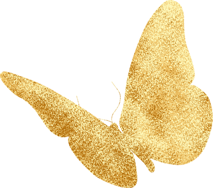 Gold Glitter Butterfly
